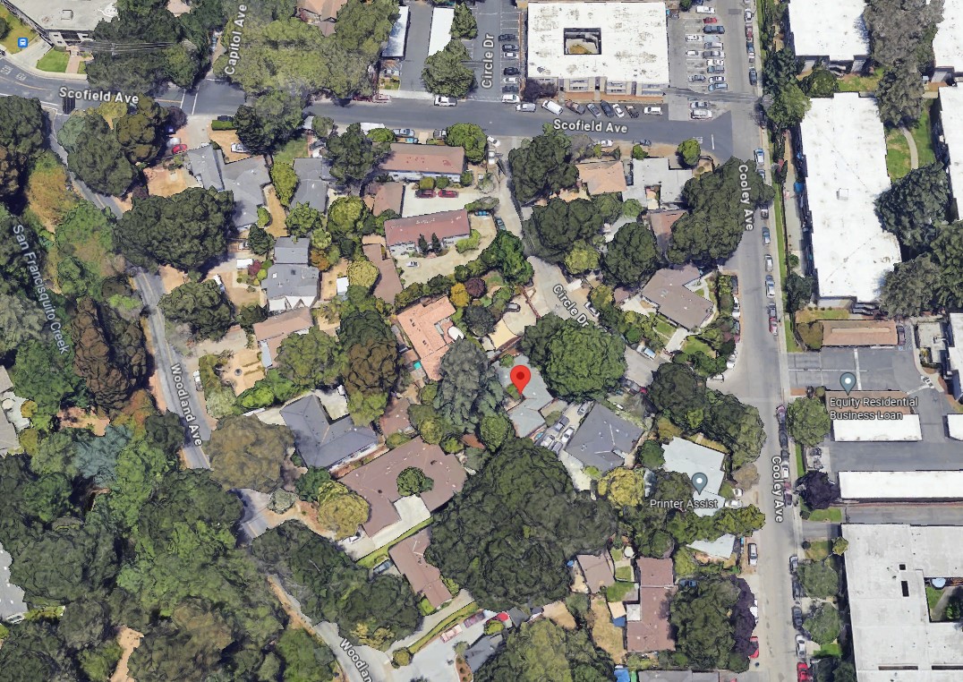 Euclid, Circle and Woodland Portfolio aerial view